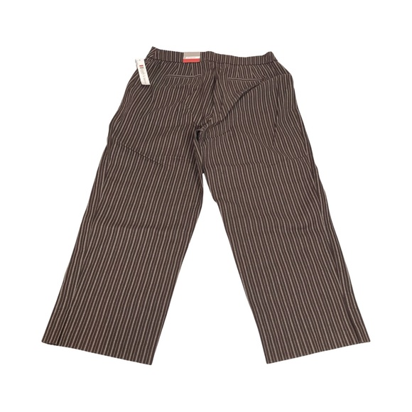 Croft & Barrow Womens Neutral Stripe Elastic Waistband Pants Size 10 Brown NWT - Picture 6 of 12
